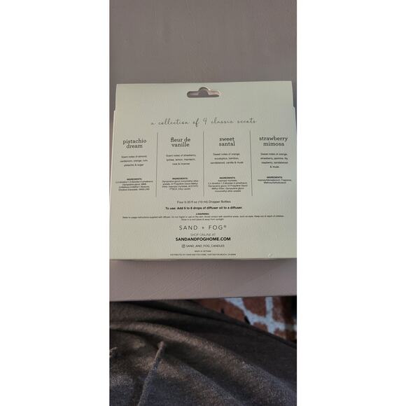 Sand + Fog Fragrance Diffuser Oil Set of four Inspired on the California Coast - Picture 2 of 2